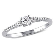 Women's Diamond Sterling Silver Engagement Ring